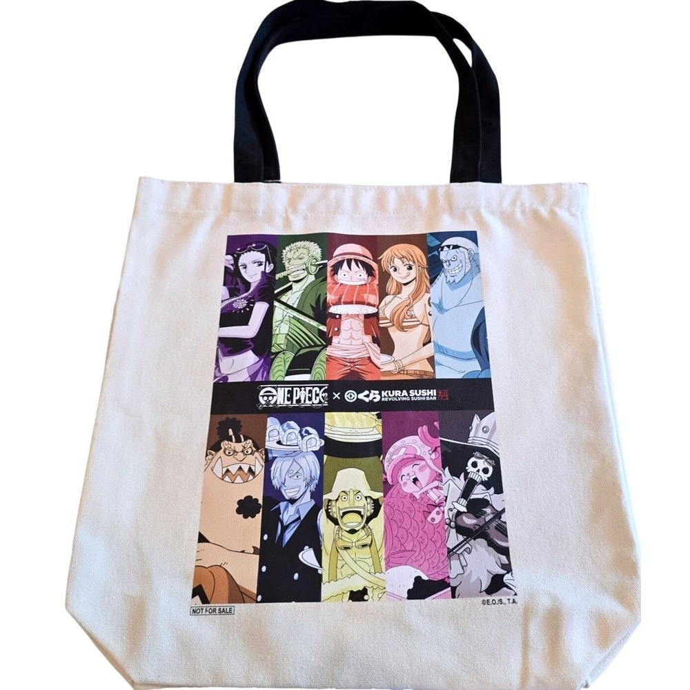 One Piece Kura Sushi Tote Bag Limited Edition Not For Sale Promo Canvas Luffy
